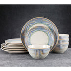 Hensley Blue 12 Piece Dinnerware Set, Service for 4