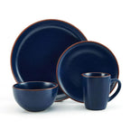 Hunter Blue 16 Piece Dinnerware Set, Service for 4
