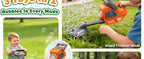 Bubble Lawn Mower for Kids,3-in-1 Bubble Machine Blower Toy Ages 3-8 Oran| Automatic Bubble Blower,10 Solution Packs,Pretend Gardening Play,Push Toy for Toddlers,Summer Outdoor Gift for Boys and Girls