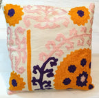 Suzani Pillow Cover, Suzani Cushion Cover, Embroidered Cushion Cover, Indian Cushion Cover, Sofa Cushion Cover, Bench Cushion Cover, Pin Cushion Cover, Embroidery handwork  cushions Cover (50)