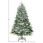 6.5 ft. Pre-Lit LED Slim Fraser Fir Artificial Christmas Tree with 450 White Lights Spruce Tree