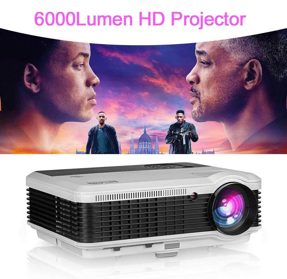 6000lm led home theater projector full hd proyector big screen movie tv hdmi usb
