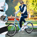 HTNBO Classic Bicycle Retro Bicycle Beach Cruiser Bicycle Retro Bicycle