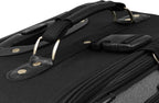 Yorker Lightweight Softside Expandable Travel Rolling Luggage Set, Black/Grey, 4-Piece (15/21/25/29)