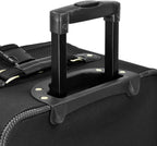 Yorker Lightweight Softside Expandable Travel Rolling Luggage Set, Black/Grey, 4-Piece (15/21/25/29)