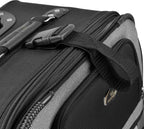 Yorker Lightweight Softside Expandable Travel Rolling Luggage Set, Black/Grey, 4-Piece (15/21/25/29)