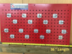 AUTO BODY FRAME MACHINE WALL MOUNT TOOL AND CLAMP BOARD WITH 17 HANGERS!!