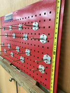 AUTO BODY FRAME MACHINE WALL MOUNT TOOL AND CLAMP BOARD WITH 17 HANGERS!!