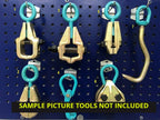 AUTO BODY FRAME MACHINE WALL MOUNT TOOL AND CLAMP BOARD WITH 17 HANGERS!!