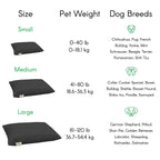 NaturoPet Natural Orthopedic Dog Bed, Premium Organic Cotton &amp; Virgin Wool Soft Cushion Pet Mattress Removable Washable Cover Indoor Durable Chew Resistant Made in USA