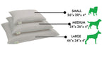 NaturoPet Natural Orthopedic Dog Bed, Premium Organic Cotton &amp; Virgin Wool Soft Cushion Pet Mattress Removable Washable Cover Indoor Durable Chew Resistant Made in USA