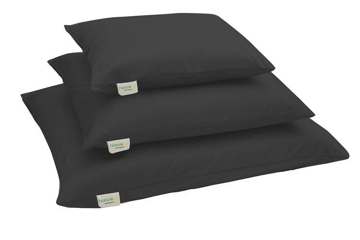 NaturoPet Natural Orthopedic Dog Bed, Premium Organic Cotton &amp; Virgin Wool Soft Cushion Pet Mattress Removable Washable Cover Indoor Durable Chew Resistant Made in USA