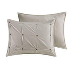 INK+IVY Masie 3 Piece Elastic Embroidered Cotton Comforter Set Full/Queen