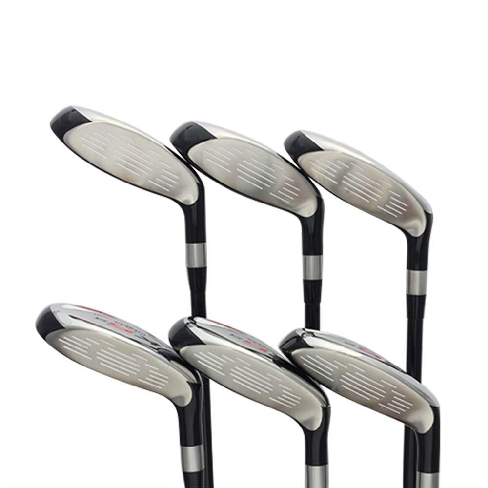 LEFT HANDED Majek Golf +2 inch Over XL Big &amp; Tall Senior Men’s All Hybrid Partial Set: #5, 6, 7, 8, 9, PW Senior Flex Utility “A” Flex Club (Tall 6'3"+ / +2" Over) Premium Men's Arthritic Grip