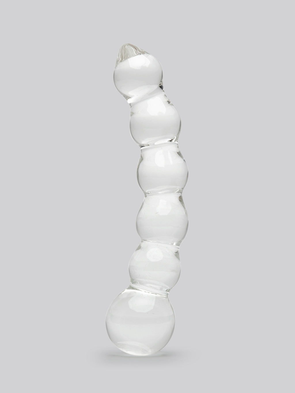 Lovehoney Beaded Sensual Glass Dildo 7 Inch, Clear | Clear