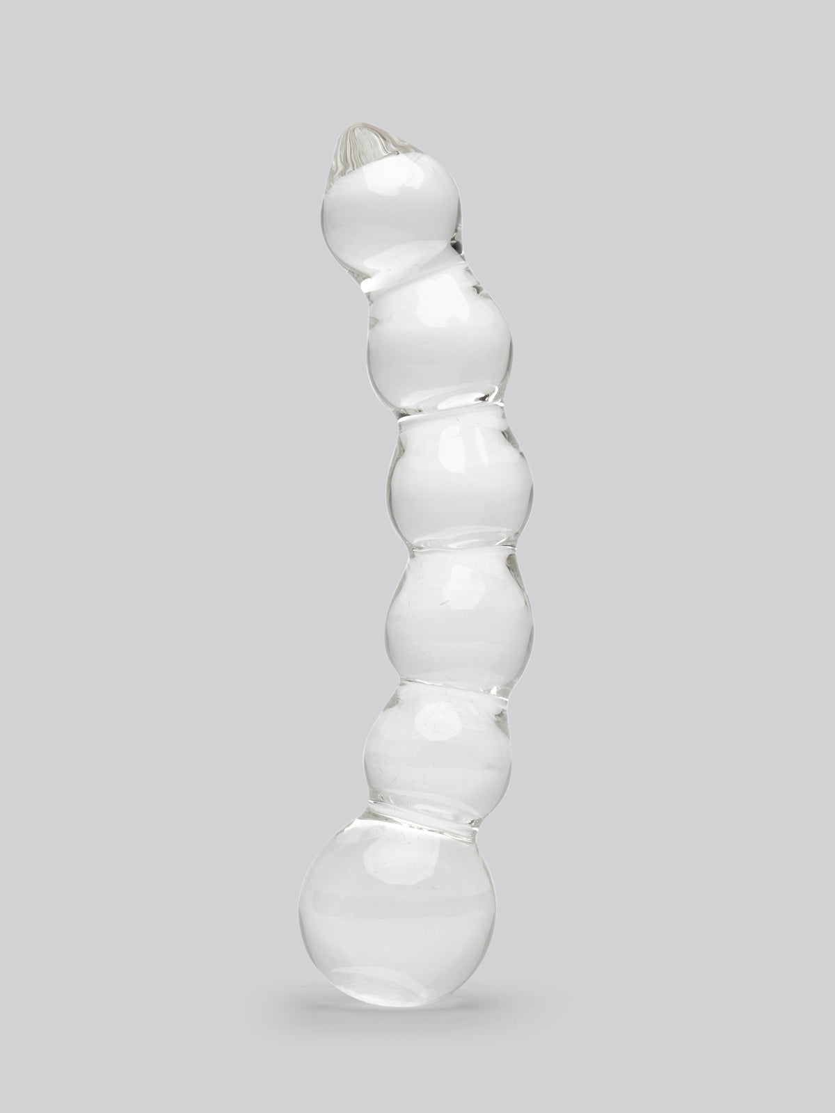 Lovehoney Beaded Sensual Glass Dildo 7 Inch, Clear | Clear