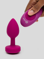 B-Vibe Remote Control Rechargeable Vibrating Silicone Jewelled Butt Plug , Pink
