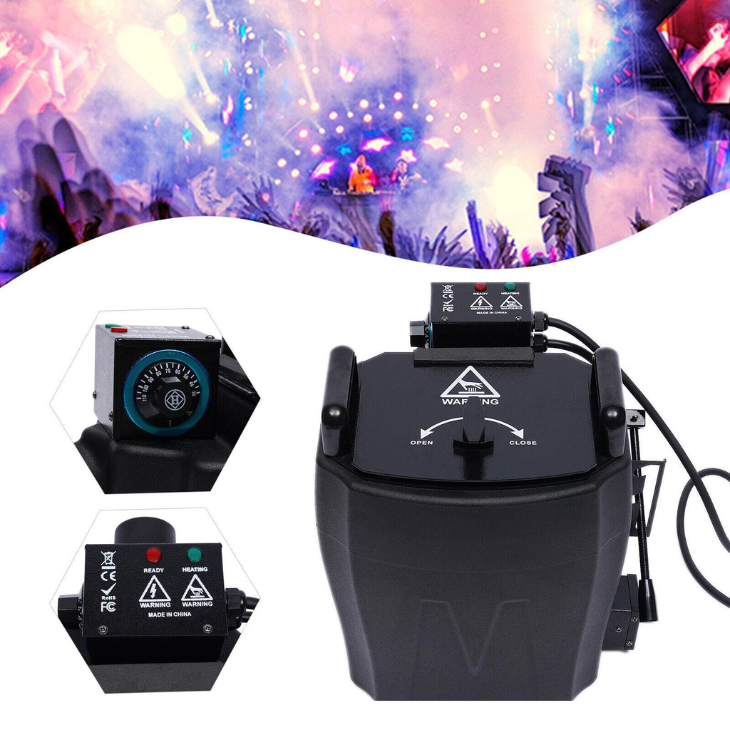 Dry Ice Machine DJ Stage Effect Low Smoke Fog Machine for Wedding Party Black