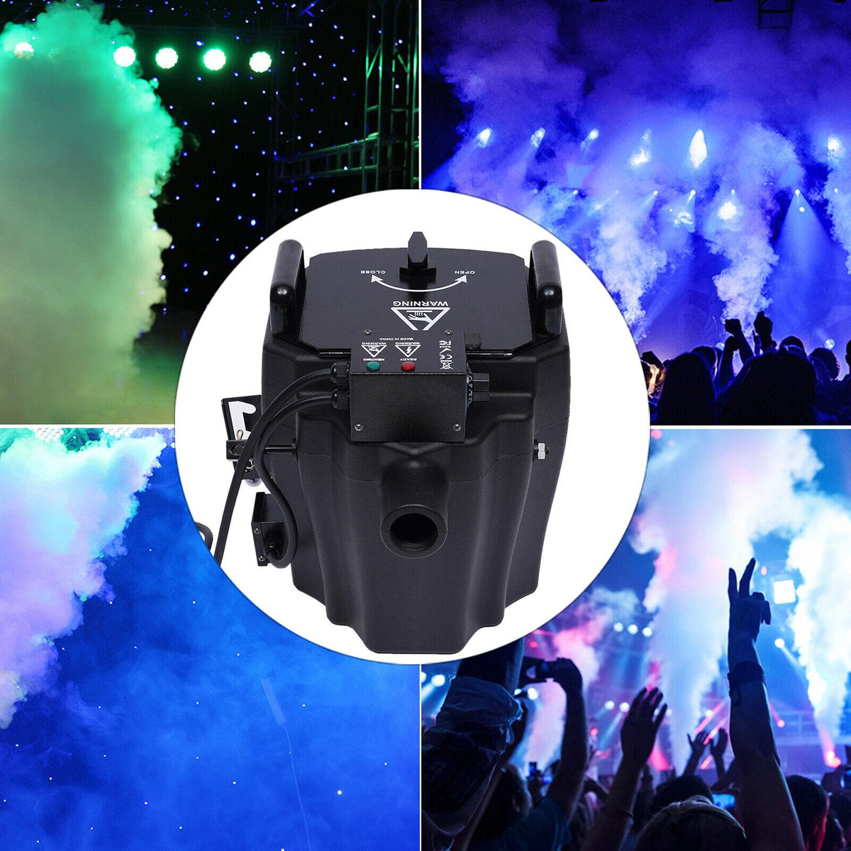 Oukaning 3500W Low Lying Fog Machine Low Profile DJ Stage Smoke Dry Ice Fogger