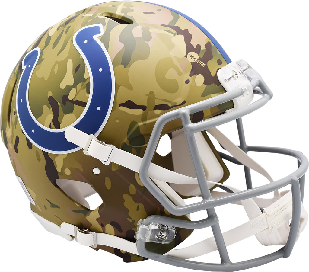 Riddell Indianapolis Colts Camo Alternate Revolution Speed Authentic Football Helmet