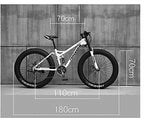 CHICAI Beach Snow Fat Bike Adult 26-inch Mountain Cross-Country High-Carbon Steel Ultra-Wide Tire Sports Bike 21-30 Speed Low-Speed Racing Student Bike (Size : 24-Speed)