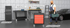 5 Drawers Rolling Tool Chest with Wheels, Portable Rolling Tool Boxes with Wheels, Tool Box StoraCabinet with LocSystem for Gara(Black, 5 Drawers)