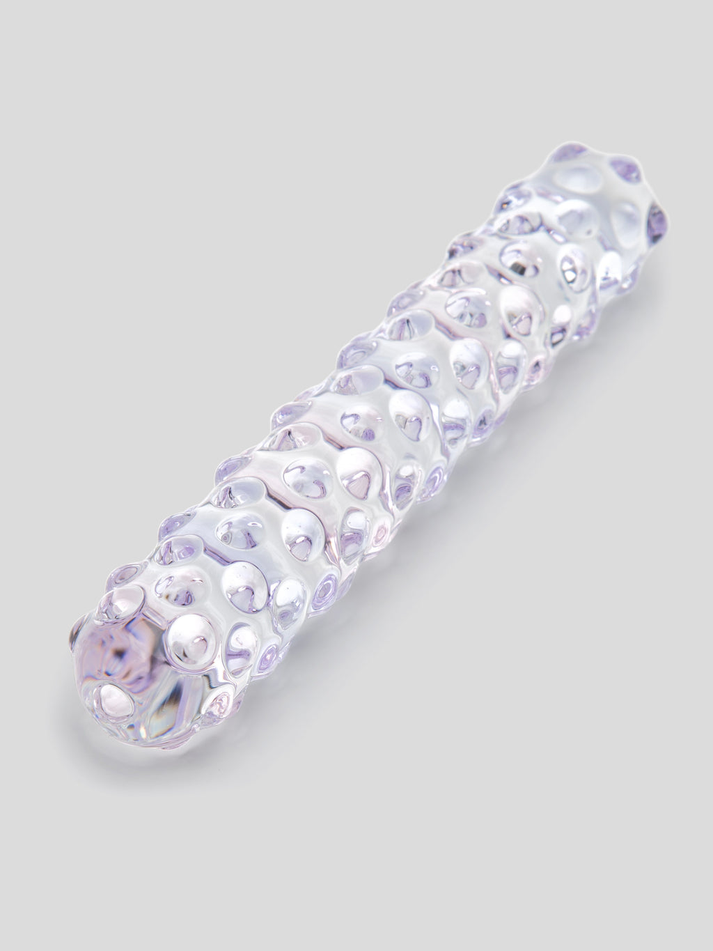 Lovehoney Nubby Textured Sensual Glass Dildo, Purple