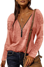 Womens Tops Trendy Women Sexy Zipper Starts Print V Neck Tops Plus Size Blouses Fashion Letter Print T Shirt