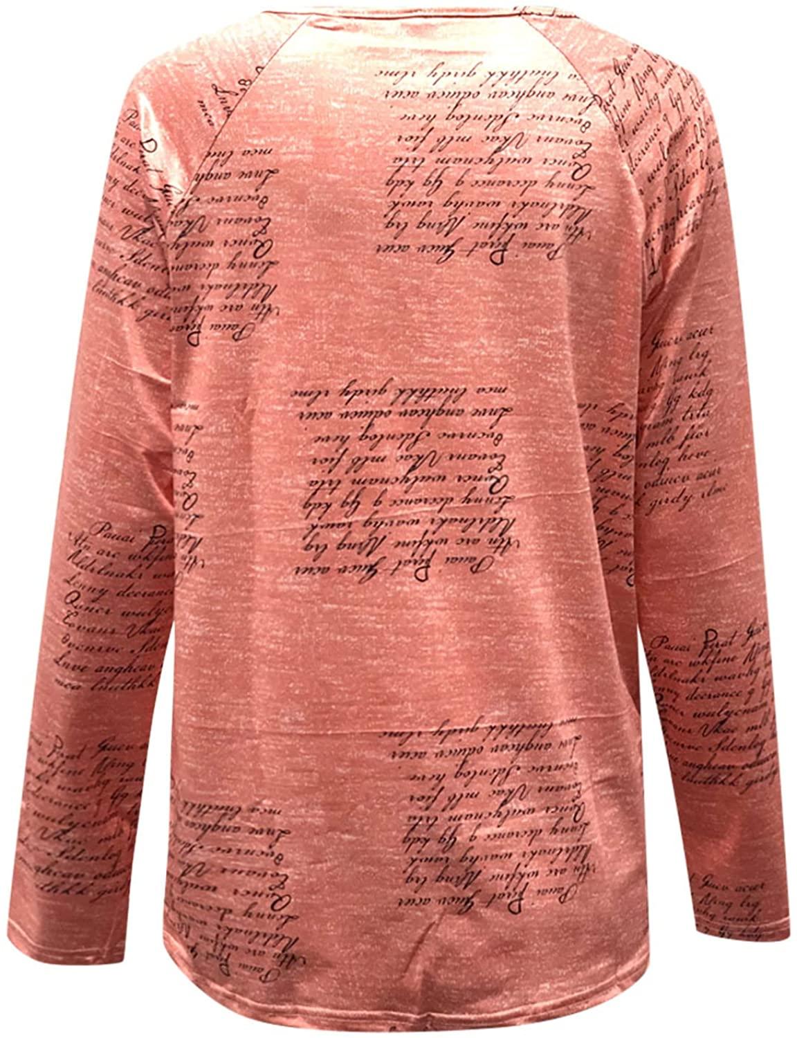 Womens Tops Trendy Women Sexy Zipper Starts Print V Neck Tops Plus Size Blouses Fashion Letter Print T Shirt