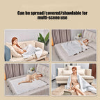Electric Heated Blanket, 50 x 60 inches Heated Throw Blanket with 3 Heating Levels, Washable Flannel Heating Pad, Soft Electric Heating Pad, Suitable for Home and Office