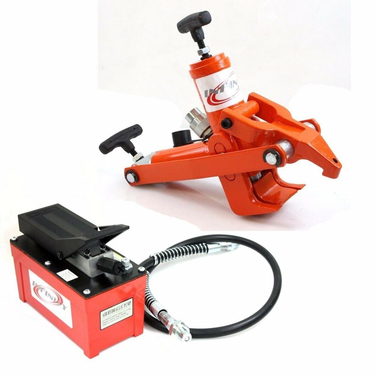 Tractor Truck Tire Hydraulic Bead Breaker Changer W/10000PSI Foot Pump & AirHose