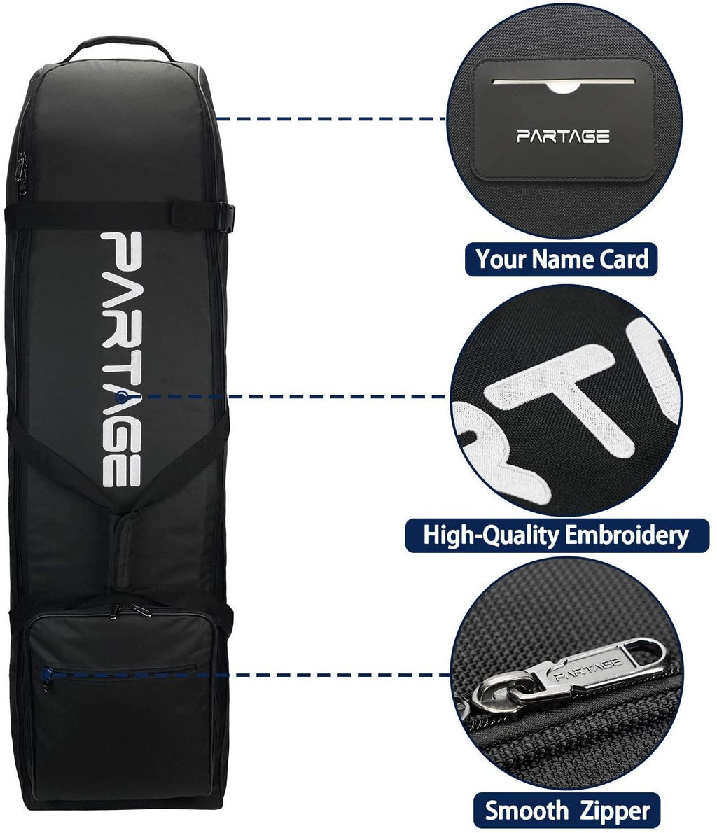 Golf Travel Bag, Golf Travel Case for Airlines, 600D Heavy Duty Oxford -Black
