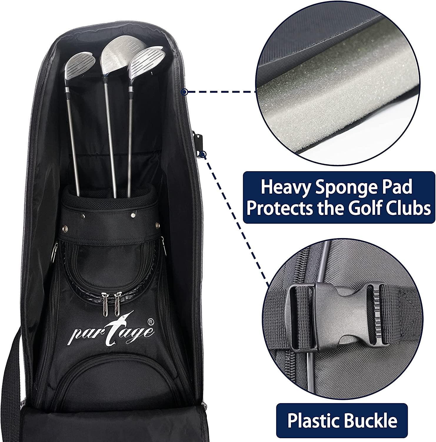 Golf Travel Bag, Golf Travel Case for Airlines, 600D Heavy Duty Oxford -Black