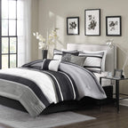 Gracie Mills Blaire 7 Piece Comforter Set, California King, Grey - MP10-950