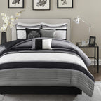 Gracie Mills Blaire 7 Piece Comforter Set, California King, Grey - MP10-950