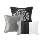 Gracie Mills Blaire 7 Piece Comforter Set, California King, Grey - MP10-950