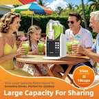 Max 95oz Slushie Machine with 6 Smart Presets, No Ice Needed Frozen Drink Maker for Home,  30-Min Freeze for Slush, Margaritas, Smoothies, Ice Cream & More, LarCapacity Party Slushy Maker