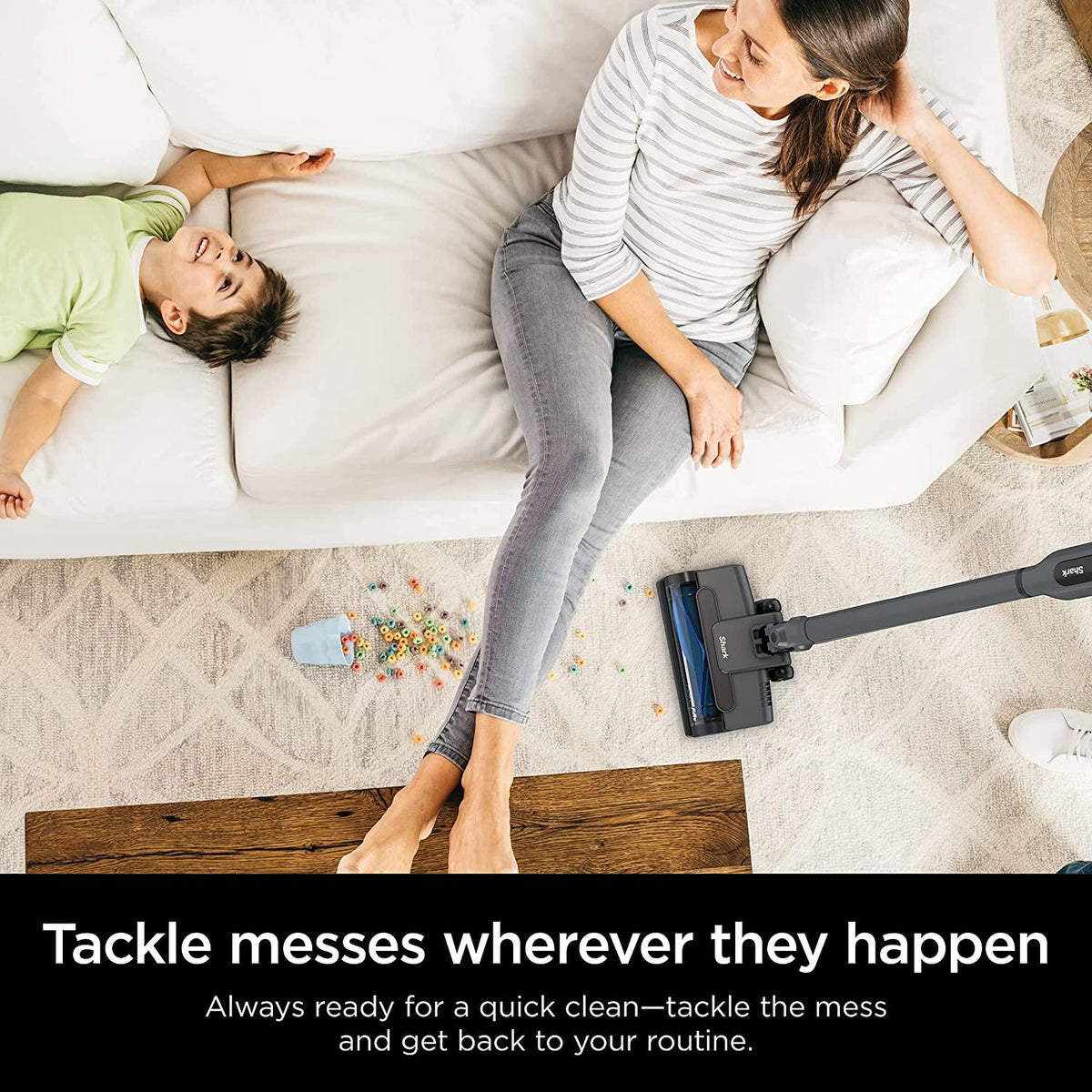 Shark WS642 WANDVAC System Pet 3-in-1 Ultra-Lightweight Powerful Cordless Stick &amp; Handheld Vacuum Combo with Charging Dock, Duster Crevice Tool &amp; Pet Multi-Tool, Grey