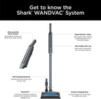Shark WS642 WANDVAC System Pet 3-in-1 Ultra-Lightweight Powerful Cordless Stick &amp; Handheld Vacuum Combo with Charging Dock, Duster Crevice Tool &amp; Pet Multi-Tool, Grey