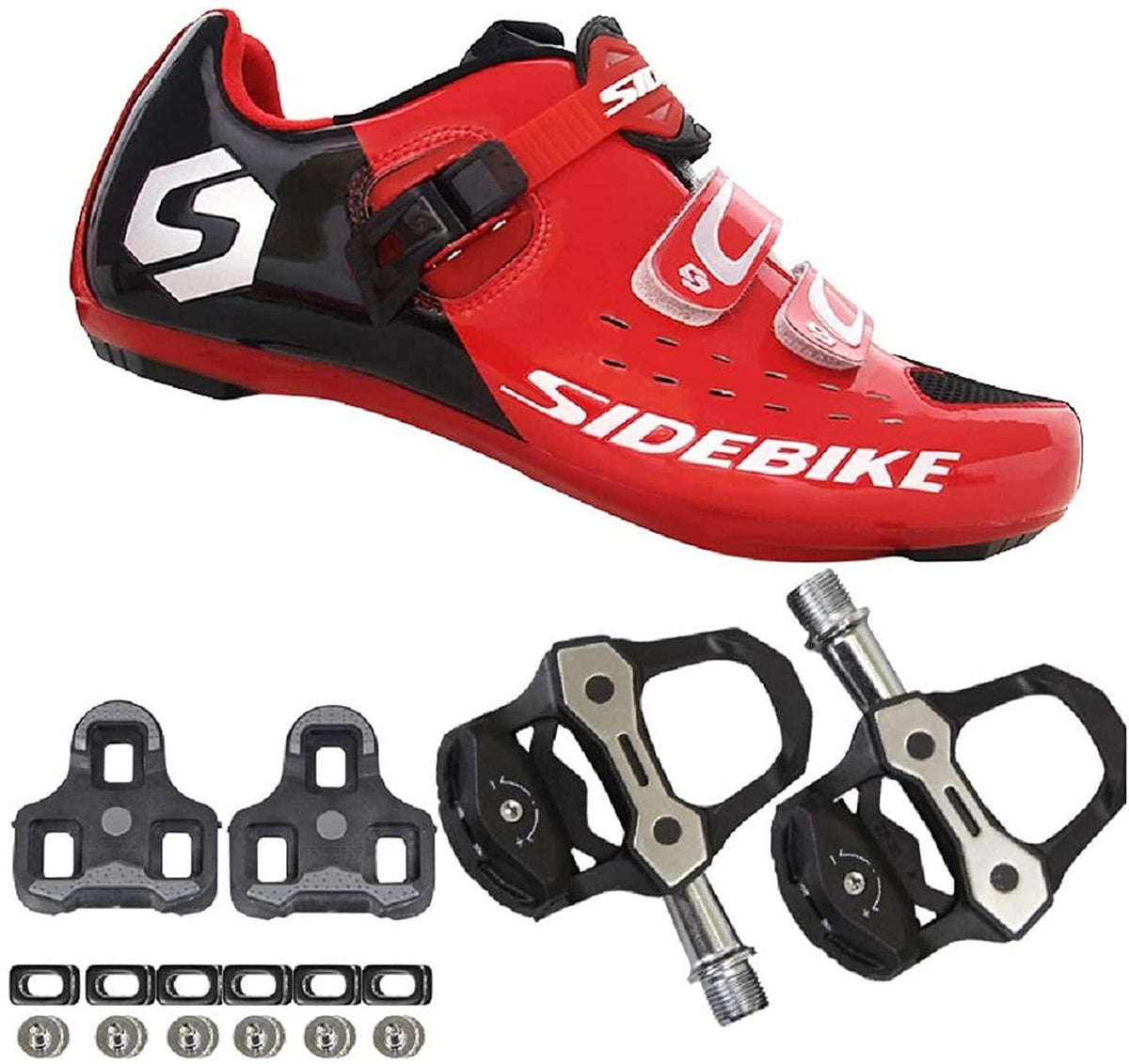 21Grams SIDEBIKE Men's Cycling Shoes,Breathable Cushioning Road Bike Shoes with Pedals &amp; Cleats