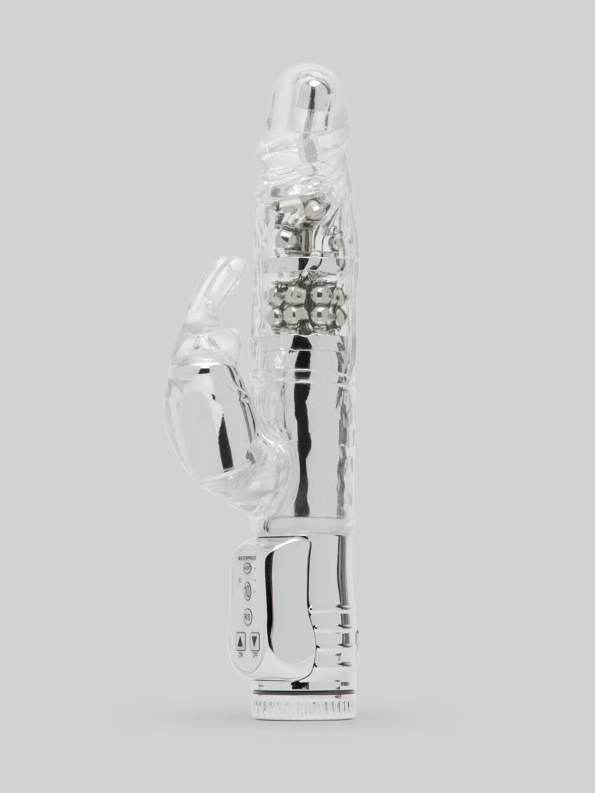 Lovehoney Jessica Rabbit Xtra 10 Function Girthy Rabbit Vibrator, Clear