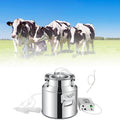 huidazhou milking supplies with stainless steel bucket for goats, electric pulsation milking machine, vacuum pump milker for farm milking supplies for cows cattle or sheep, 5l