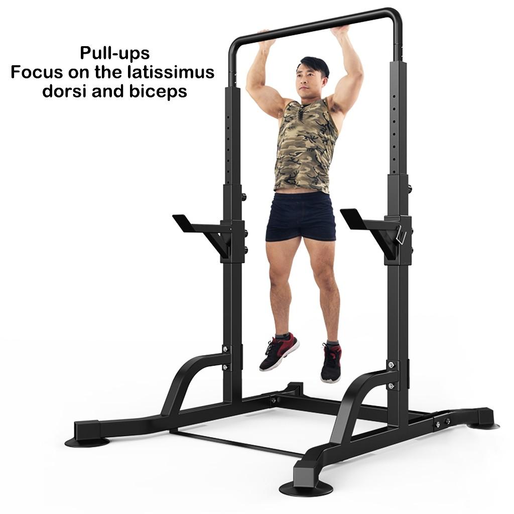Pgyong Multifunctional Adjustable Power Rack Exercise Horizontal Bar Pull-up Squat Stand for Home Gym Fitness