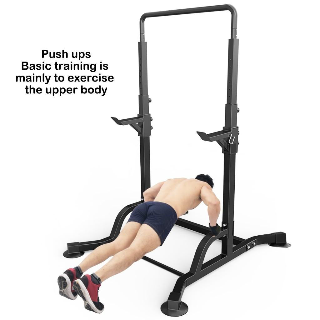 Pgyong Multifunctional Adjustable Power Rack Exercise Horizontal Bar Pull-up Squat Stand for Home Gym Fitness
