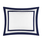 Chic Home Hortense Comforter And Quilt Set Hotel Collection  Fish Scale Pattern Bed In A Bag Navy, Twin - Twin