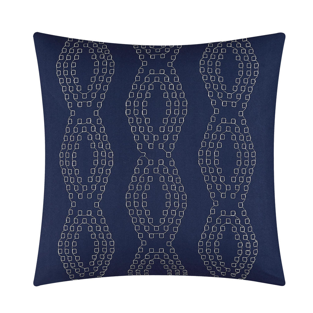 Chic Home Hortense Comforter And Quilt Set Hotel Collection  Fish Scale Pattern Bed In A Bag Navy, Twin - Twin