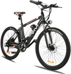 Vivi 500W/350W Electric Bike, Adult Electric Bikes 26" Mountain Bike Bicycle with 21-Speed Gears/Removable 48V/12.5Ah/36V/8Ah Battery/4 Modes/2 Mudguards