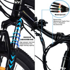 Vivi 500W/350W Electric Bike, Adult Electric Bikes 26" Mountain Bike Bicycle with 21-Speed Gears/Removable 48V/12.5Ah/36V/8Ah Battery/4 Modes/2 Mudguards