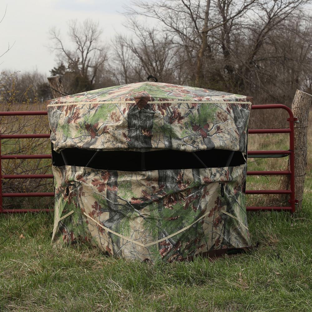 Ox 4 Backwoods Camo Pop Up Ground Hunting Blind (2-Pack)
