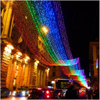 LIUPENGWEI Outdoor Fairy String Lights 10M With 100 LED 8 Modes Wave Rope Lights Icicle Curtain Light,Waterproof Festival Lighting For Garden Patio Yard Home Wedding Party And Christmas Decoration gar